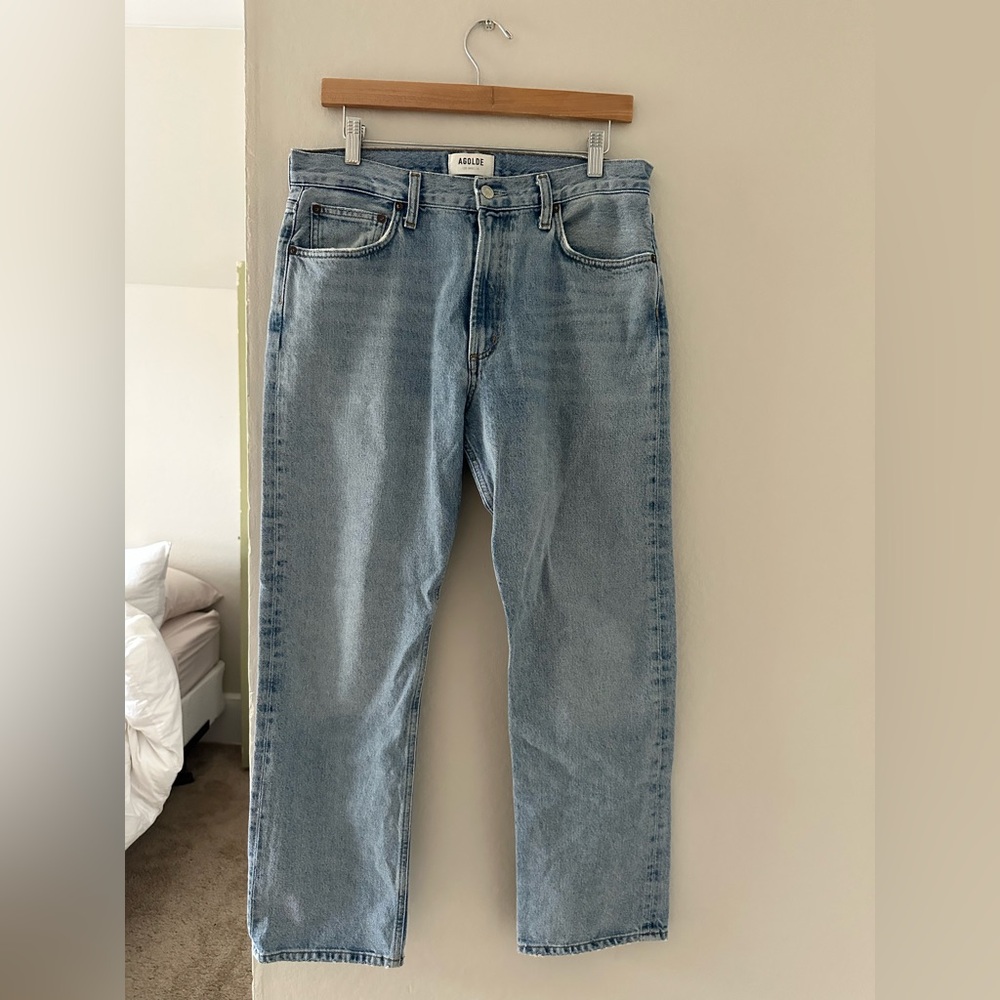 Agolde Classic Blue Straight Jeans